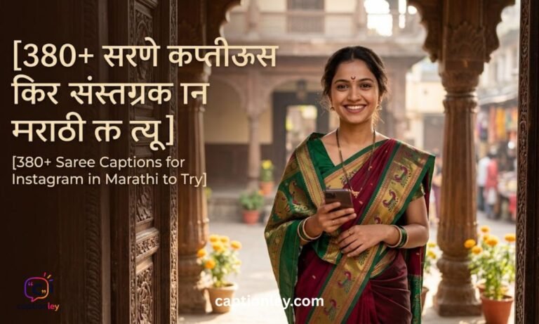 380+ Saree Captions for Instagram in Marathi to Try