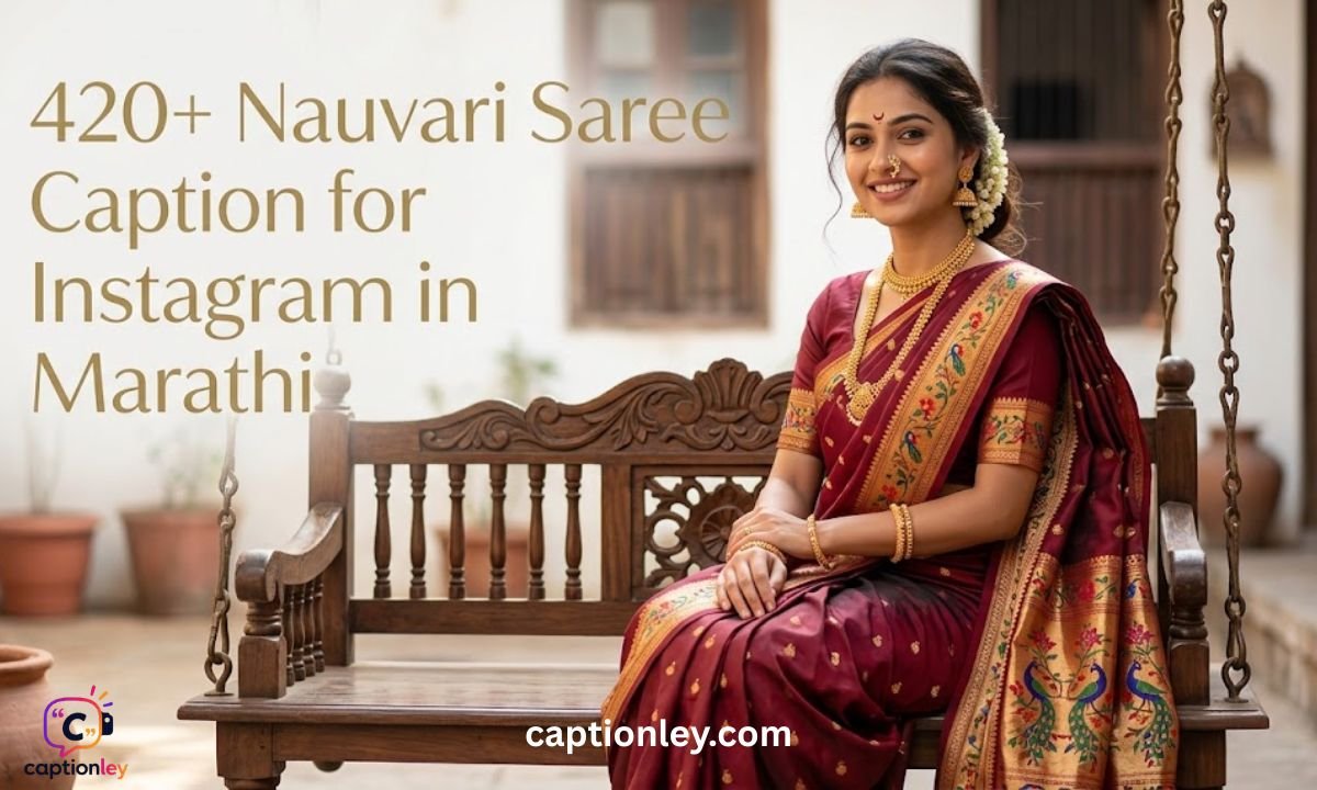 420+ Nauvari Saree Caption for Instagram in Marathi