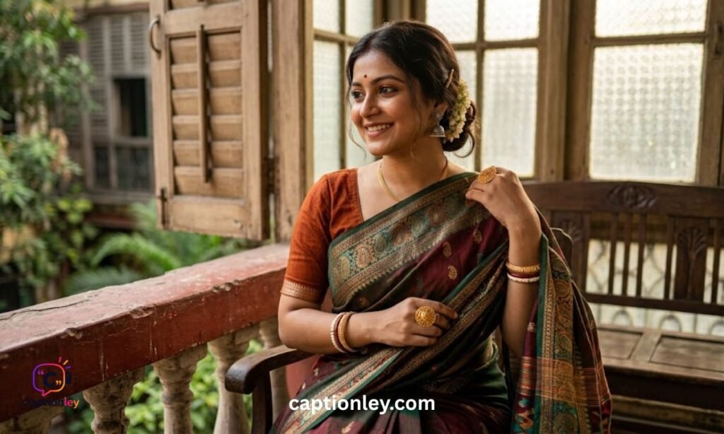 Bengali Caption for Saree Pic