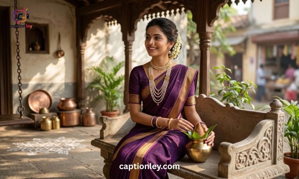 Caption for Maharashtrian Look in Marathi