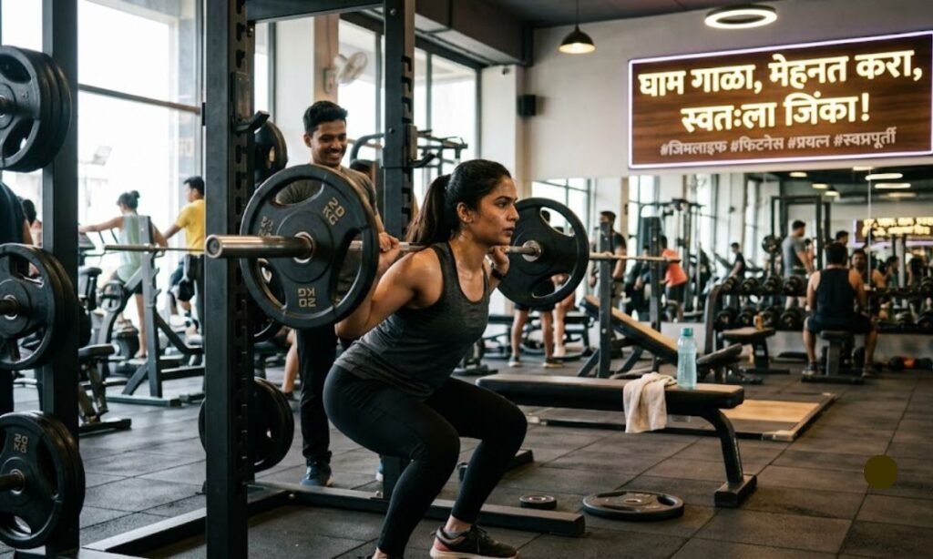 Gym Caption in Marathi