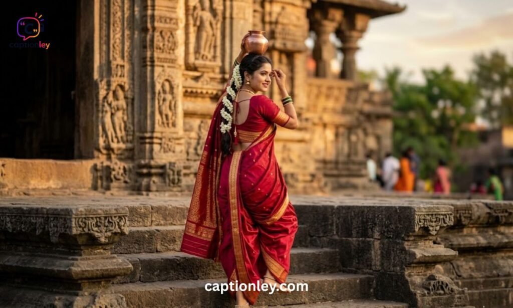 Nauvari Saree Caption for Instagram in Marathi