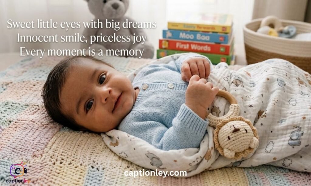 Simple 2 Months Old Baby Caption in Easy Words