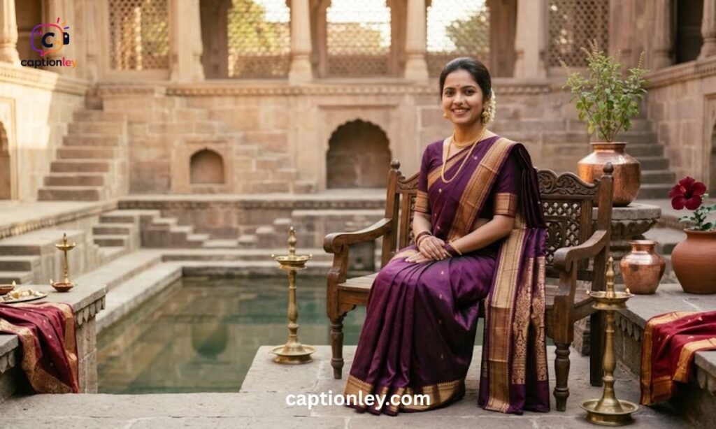 Simple Nauvari Saree Caption for Instagram in Marathi