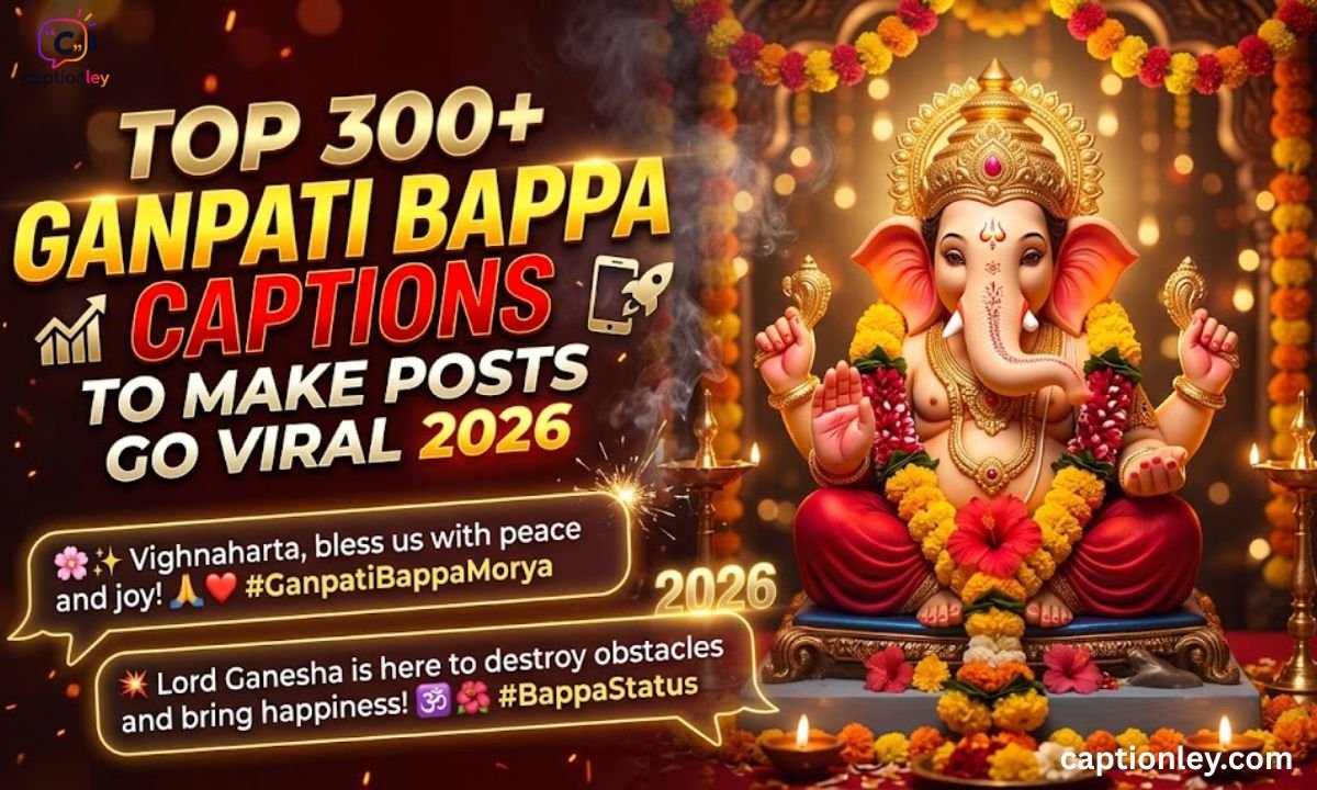 Top 300+ Ganpati Bappa Caption to Make Posts Go Viral 2026