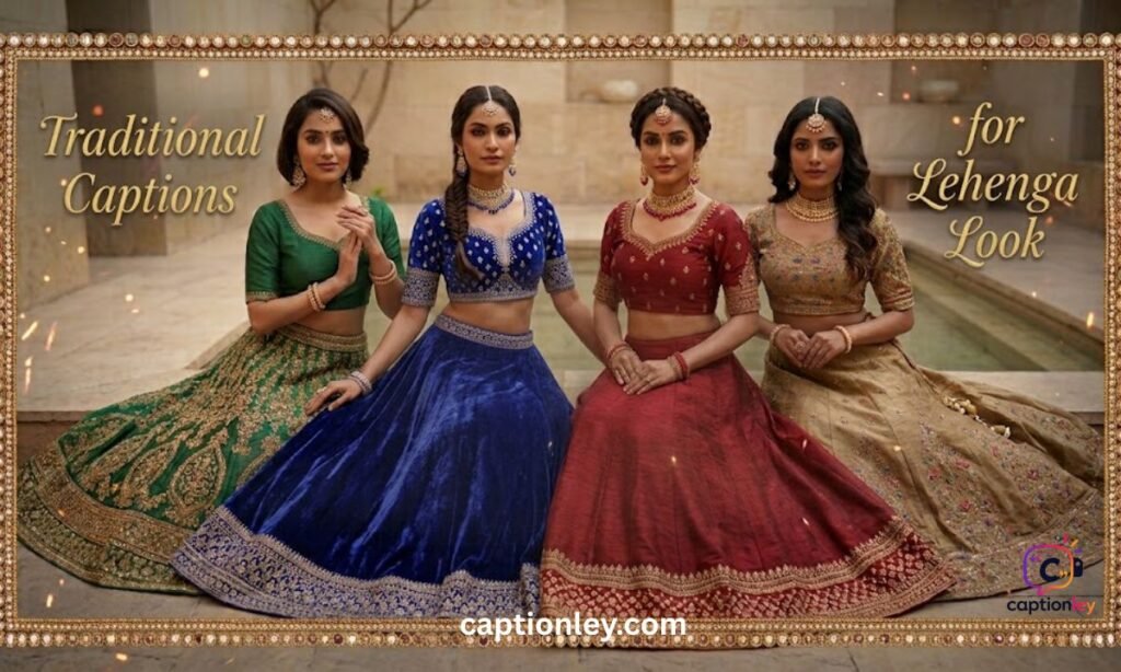 Traditional Captions for Lehenga Look