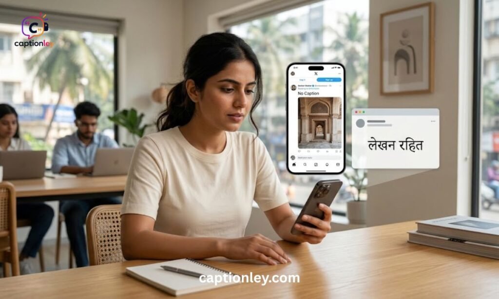 Twitter में No Caption Meaning in Hindi