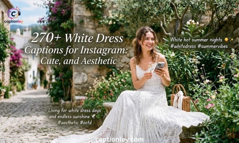 270+ White Dress Captions for Instagram Cute,and Aesthetic