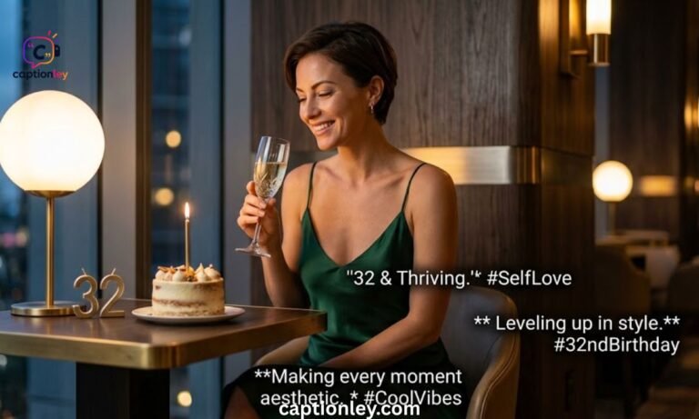 32nd Birthday Captions Aesthetic & Cool Ideas