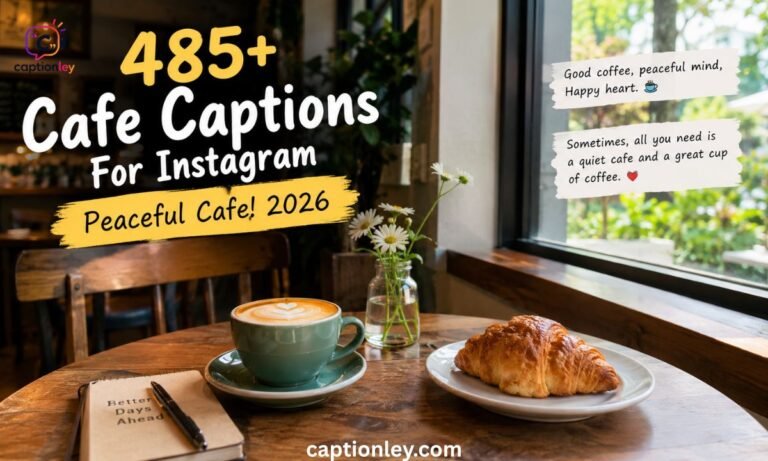 485+ Cafe Captions For Instagram Peaceful Cafe! 2026