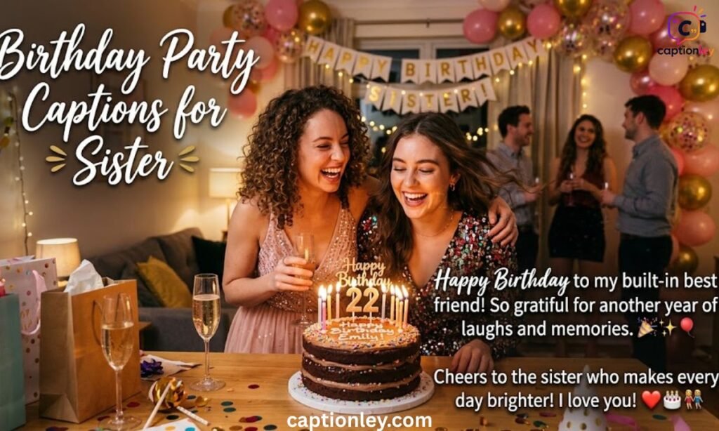 Birthday Party Captions for Sister