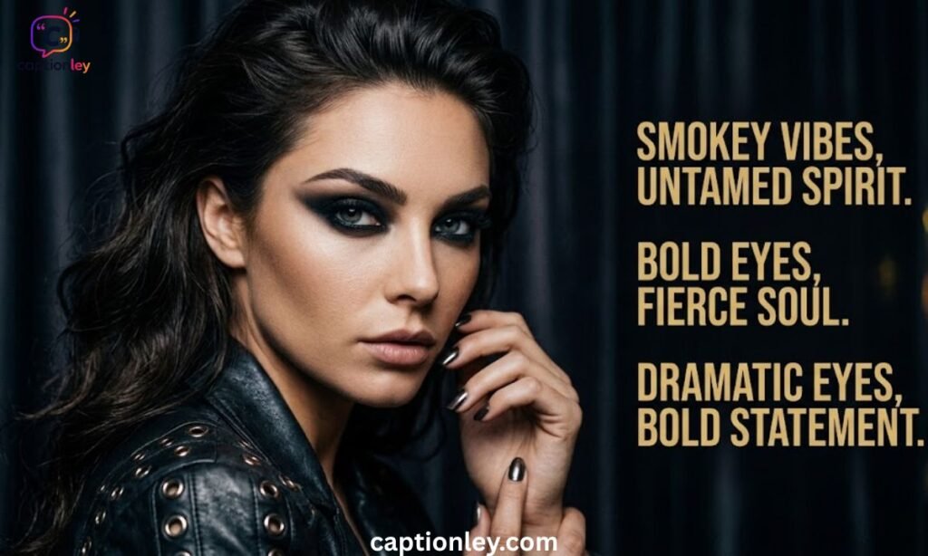 Bold Eyes Captions for Instagram With Smokey Eye Vibes