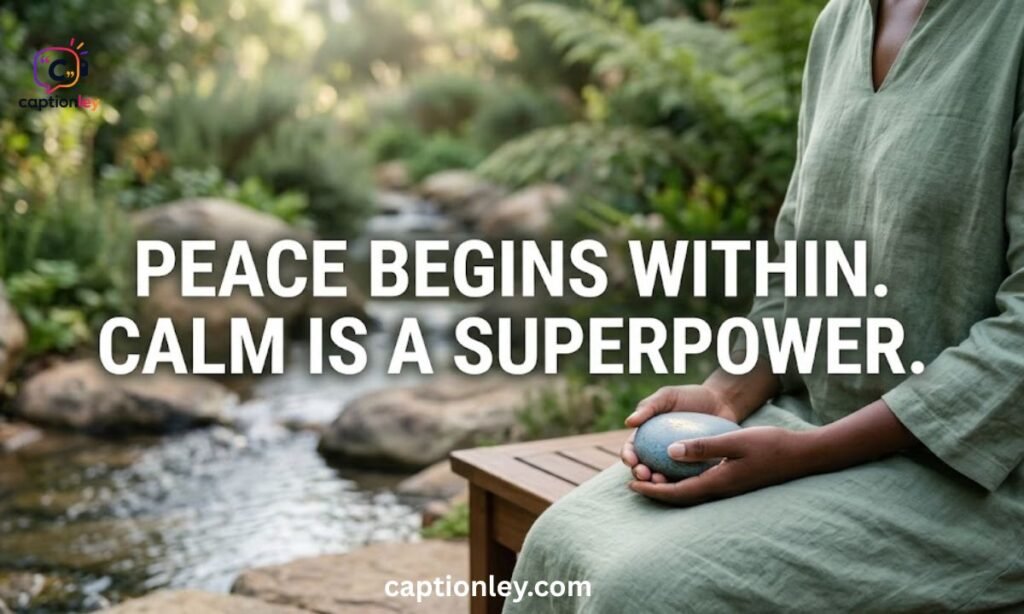 Calm Mind Captions Ideas