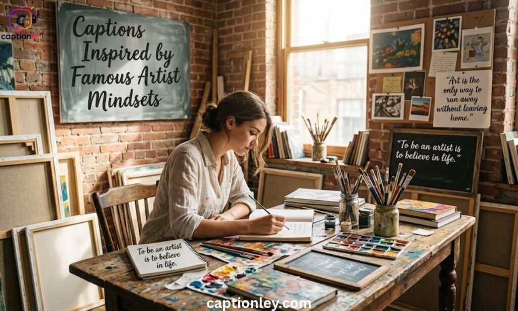 Captions Inspired by Famous Artist Mindsets 