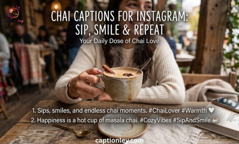 Chai Captions for Instagram Sip, Smile & Repeat