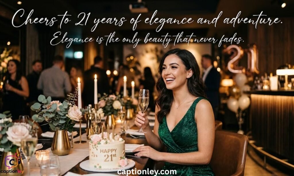 Classy 21st Birthday Caption