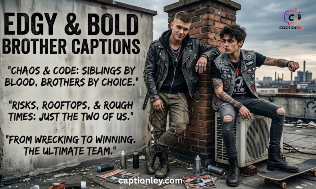 Edgy & Bold Brother Captions