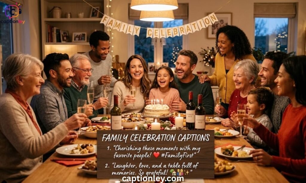 Family Celebration Captions
