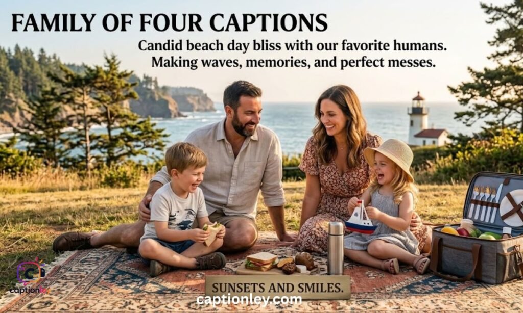 Family of Four Captions