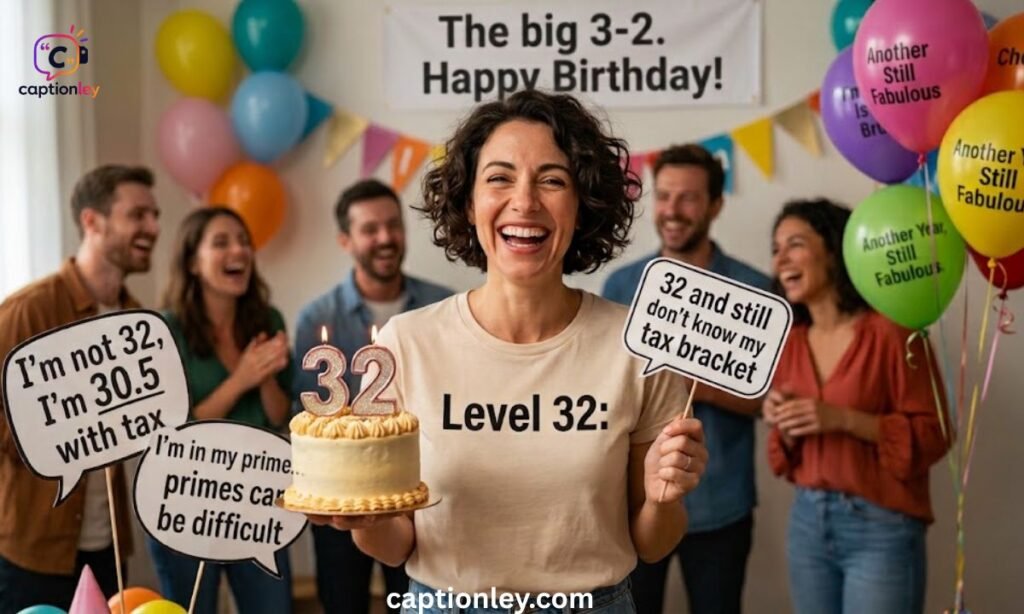 Funny 32nd Birthday Captions