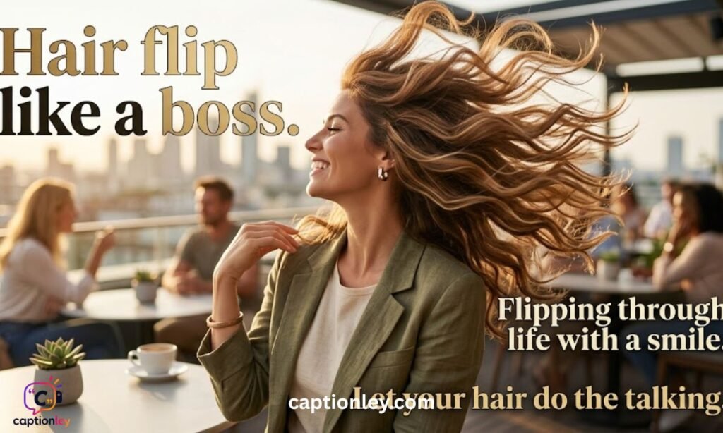 Hair Flip Captions for Instagram for Girl