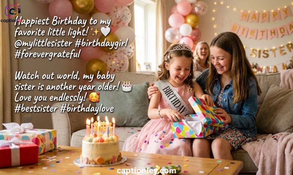 Little Sister Birthday Captions for Instagram
