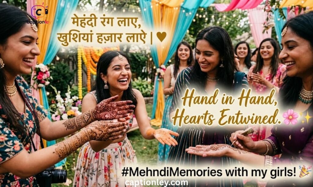 Mehndi Captions for Friends and Sisters