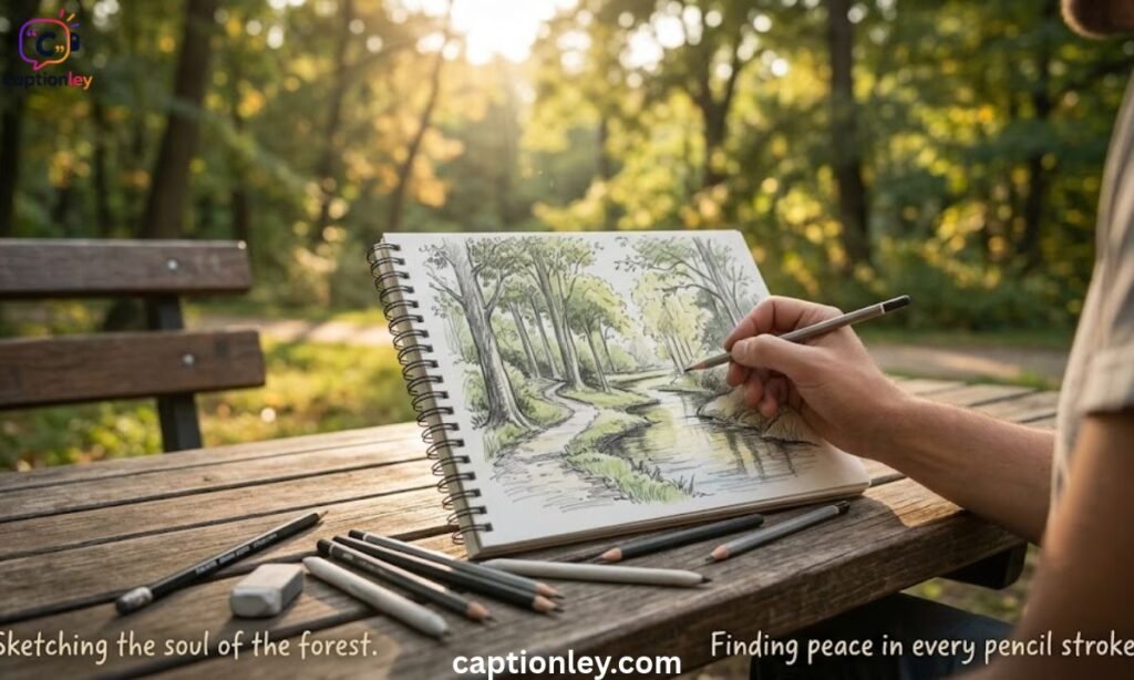 Nature Drawing Captions 
