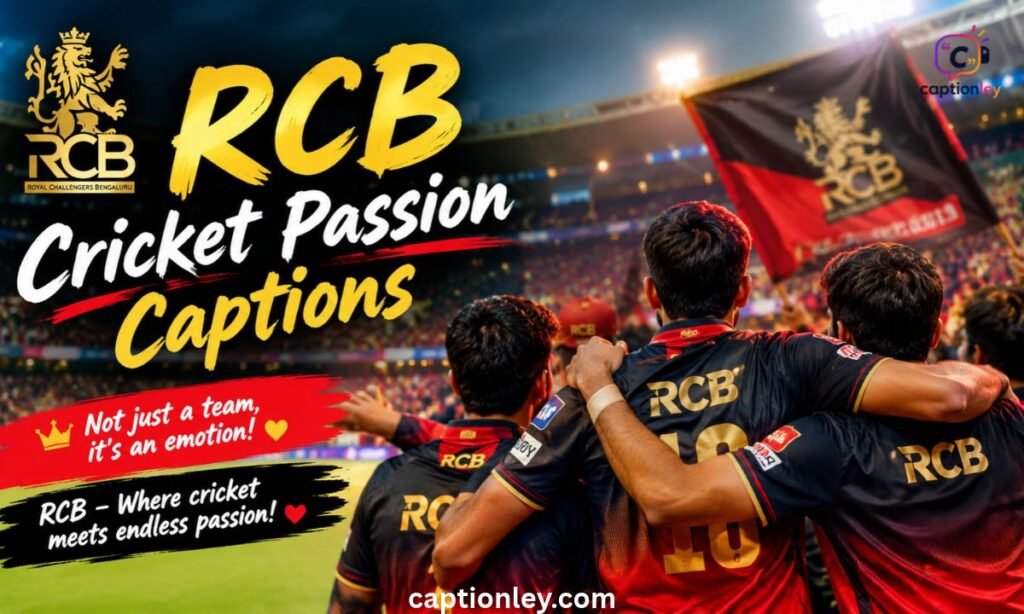 RCB Cricket Passion Captions