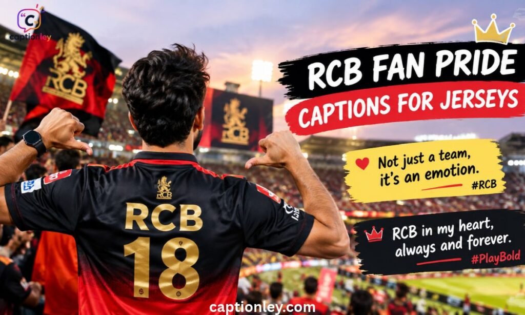 RCB Fan Pride Captions for Jerseys