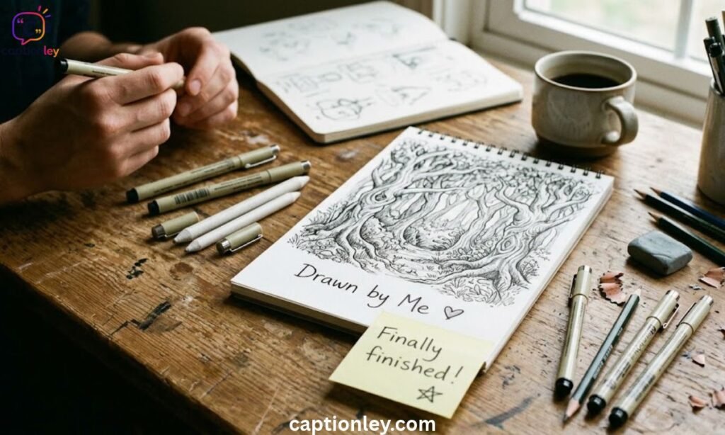 Self-Made Drawing Captions ("Drawn by Me") 