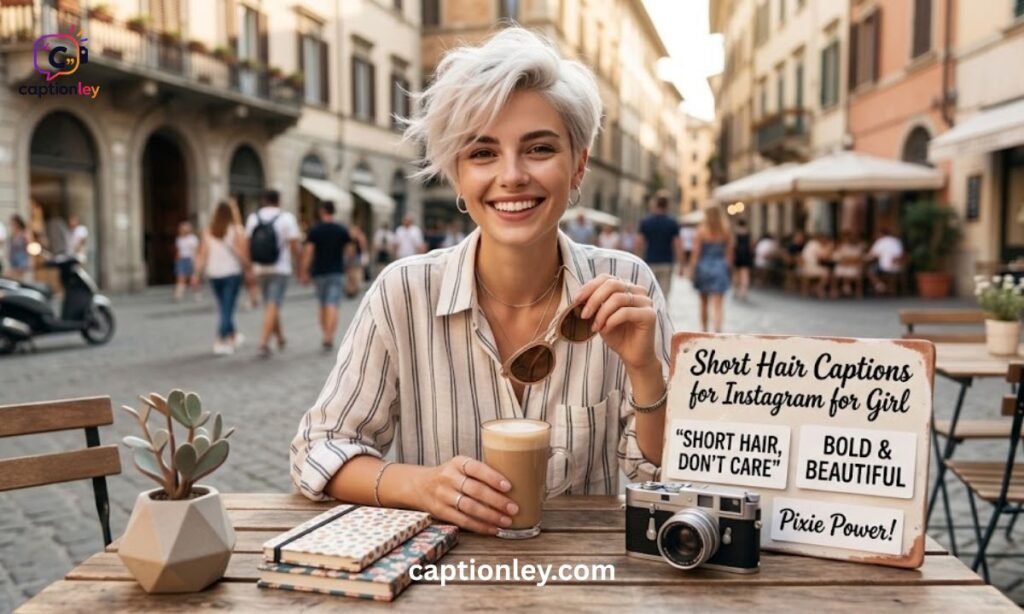 Short Hair Captions for Instagram for Girl
