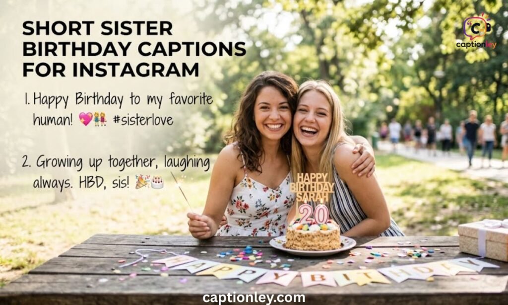 Short Sister Birthday Captions for Instagram