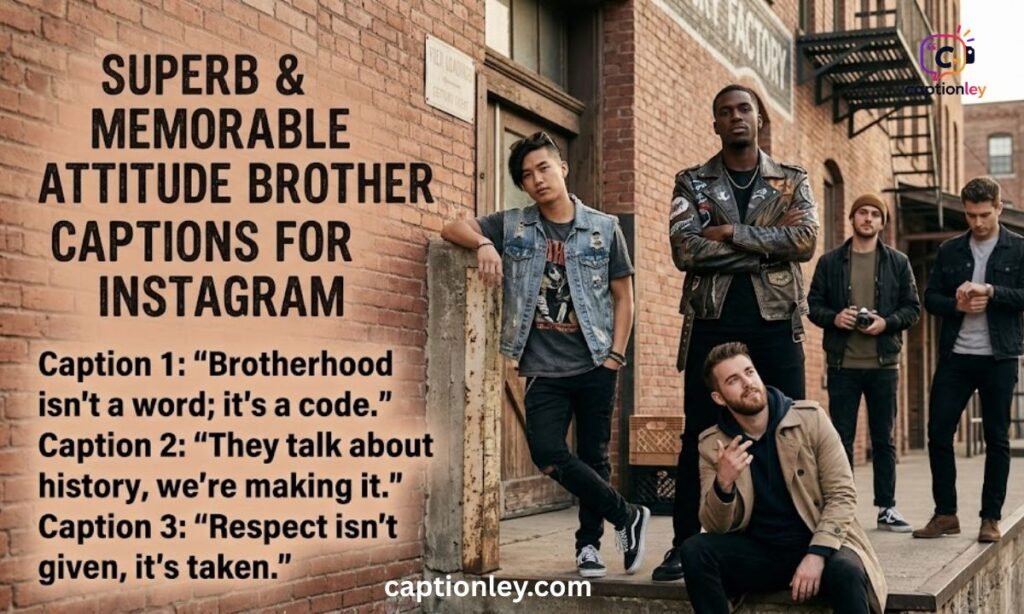 Superb & Memorable Attitude Brother Captions for Instagram