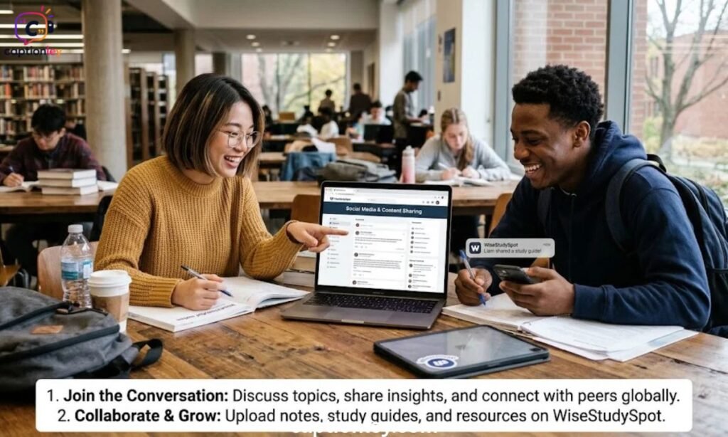WiseStudySpot Social Media and Content Sharing